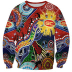 Custom NAIDOC Week 2024 Gold Coast Suns Sweatshirt Australia Aboriginal Dot Painting