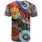 Custom NAIDOC Week 2024 Gold Coast Suns T Shirt Australia Aboriginal Dot Painting