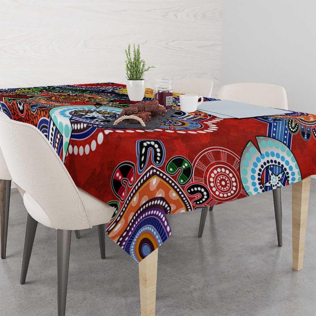 Custom NAIDOC Week 2024 Gold Coast Suns Tablecloth Australia Aboriginal Dot Painting