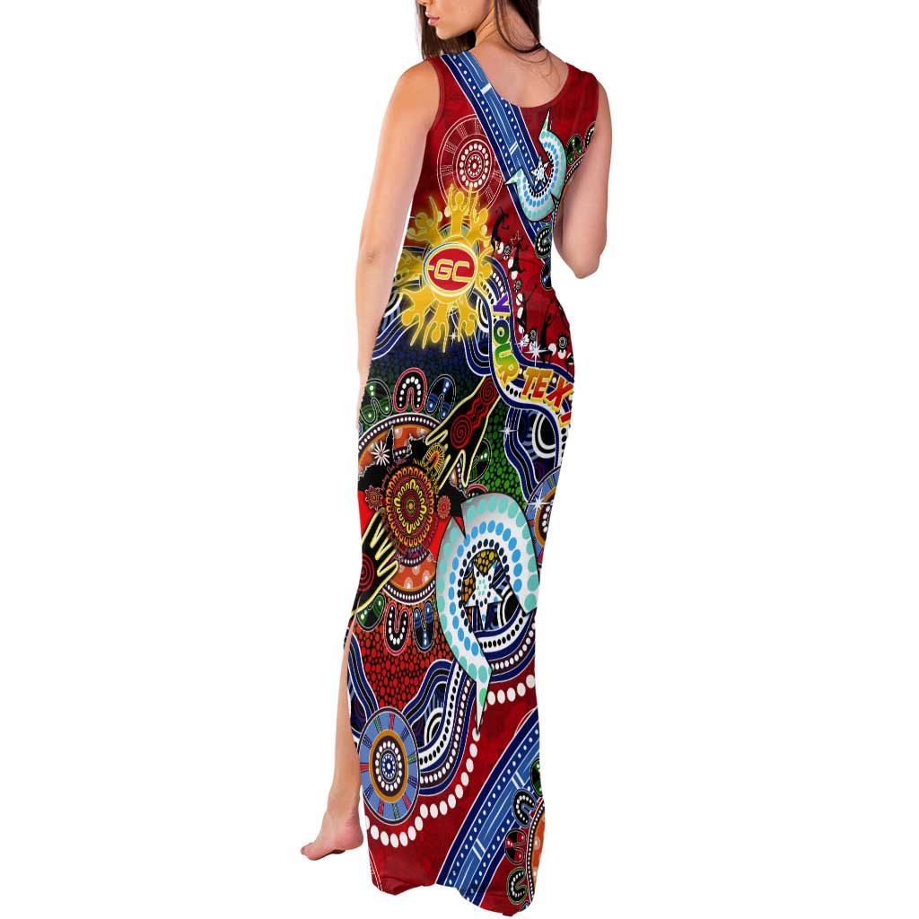 Custom NAIDOC Week 2024 Gold Coast Suns Tank Maxi Dress Australia Aboriginal Dot Painting