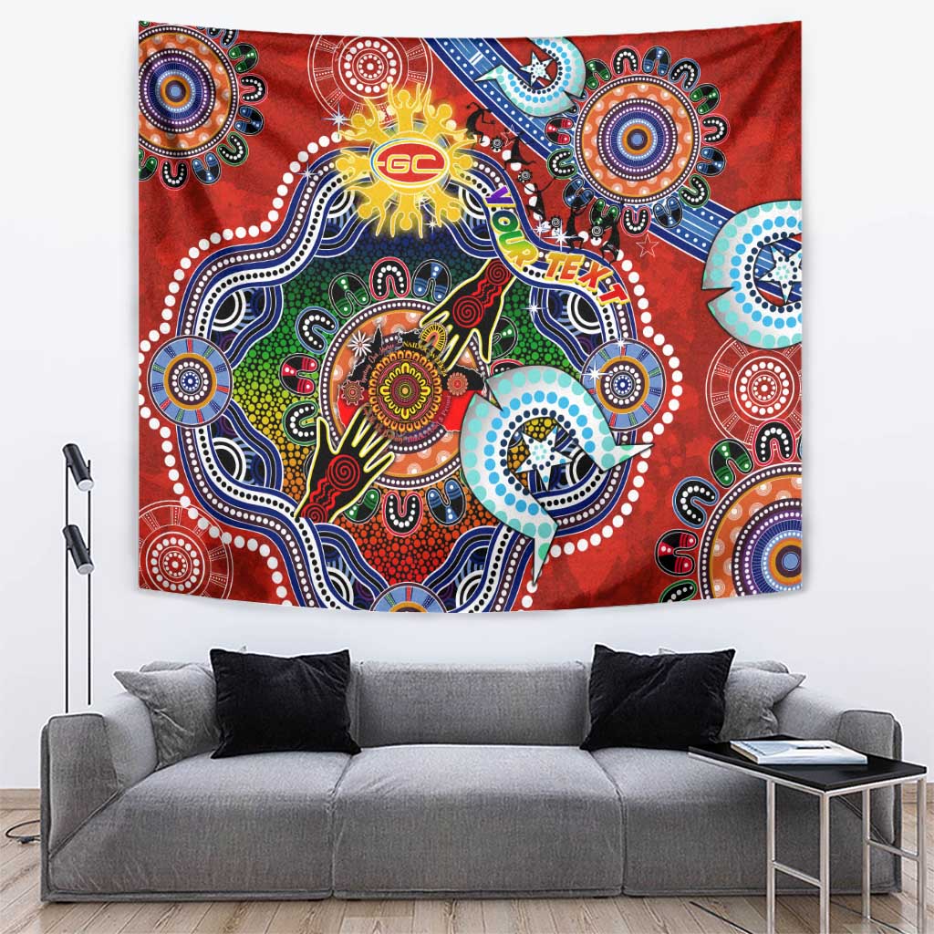 Custom NAIDOC Week 2024 Gold Coast Suns Tapestry Australia Aboriginal Dot Painting