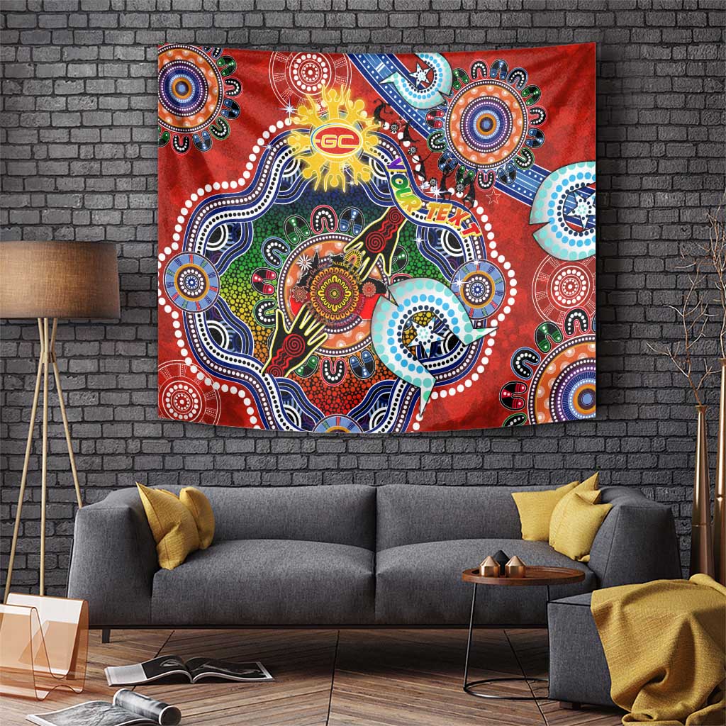 Custom NAIDOC Week 2024 Gold Coast Suns Tapestry Australia Aboriginal Dot Painting