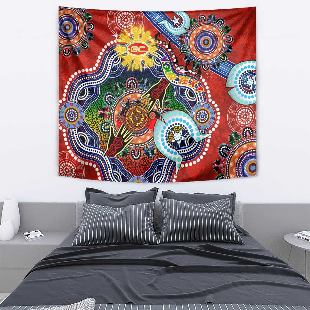 Custom NAIDOC Week 2024 Gold Coast Suns Tapestry Australia Aboriginal Dot Painting