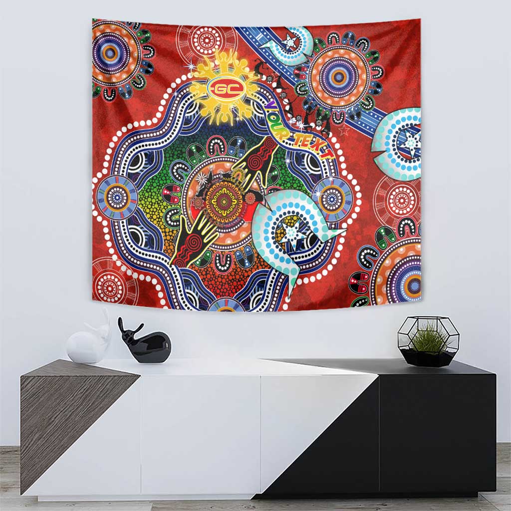 Custom NAIDOC Week 2024 Gold Coast Suns Tapestry Australia Aboriginal Dot Painting