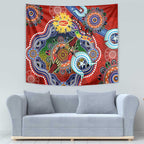 Custom NAIDOC Week 2024 Gold Coast Suns Tapestry Australia Aboriginal Dot Painting