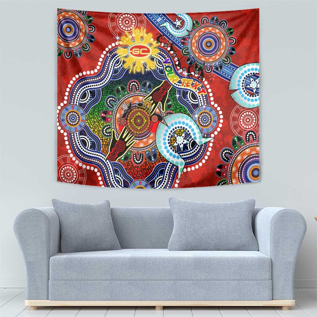 Custom NAIDOC Week 2024 Gold Coast Suns Tapestry Australia Aboriginal Dot Painting