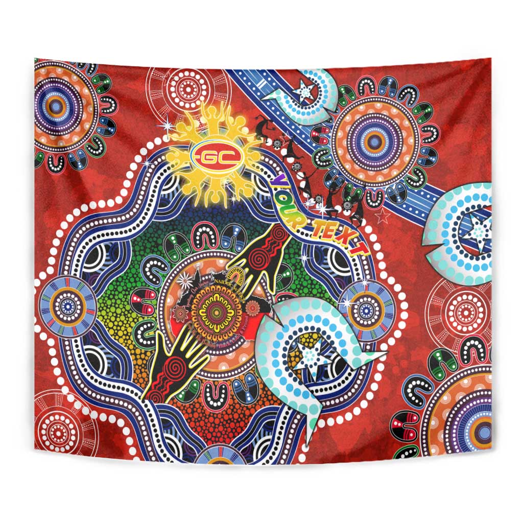 Custom NAIDOC Week 2024 Gold Coast Suns Tapestry Australia Aboriginal Dot Painting