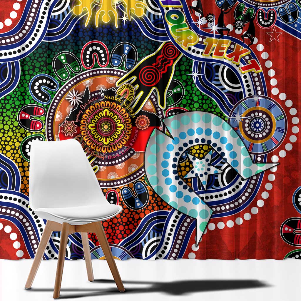 Custom NAIDOC Week 2024 Gold Coast Suns Window Curtain Australia Aboriginal Dot Painting