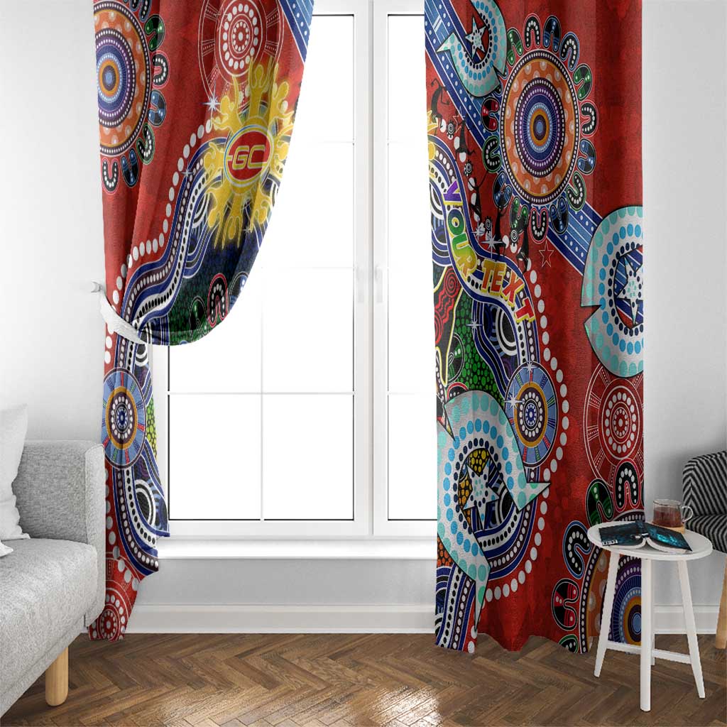 Custom NAIDOC Week 2024 Gold Coast Suns Window Curtain Australia Aboriginal Dot Painting