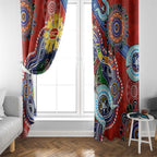 Custom NAIDOC Week 2024 Gold Coast Suns Window Curtain Australia Aboriginal Dot Painting