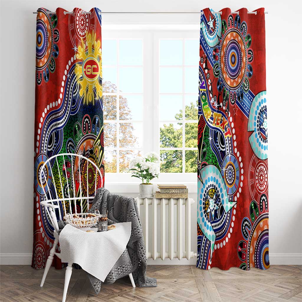 Custom NAIDOC Week 2024 Gold Coast Suns Window Curtain Australia Aboriginal Dot Painting