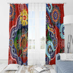 Custom NAIDOC Week 2024 Gold Coast Suns Window Curtain Australia Aboriginal Dot Painting