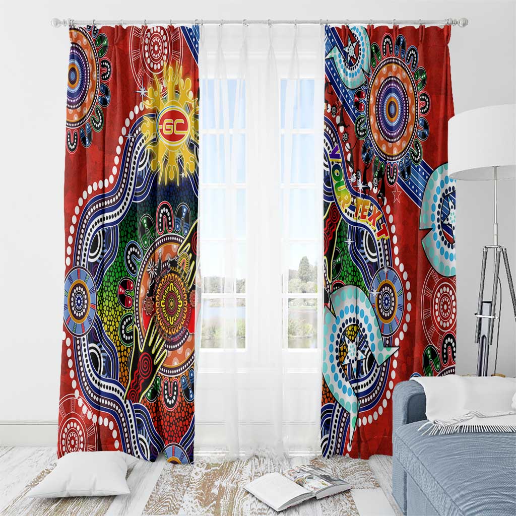 Custom NAIDOC Week 2024 Gold Coast Suns Window Curtain Australia Aboriginal Dot Painting