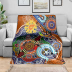 Custom NAIDOC Week 2024 GWS Giants Blanket Australia Aboriginal Dot Painting