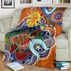 Custom NAIDOC Week 2024 GWS Giants Blanket Australia Aboriginal Dot Painting