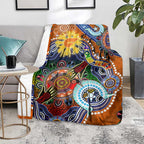 Custom NAIDOC Week 2024 GWS Giants Blanket Australia Aboriginal Dot Painting