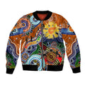 Custom NAIDOC Week 2024 GWS Giants Bomber Jacket Australia Aboriginal Dot Painting