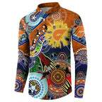 Custom NAIDOC Week 2024 GWS Giants Button Sweatshirt Australia Aboriginal Dot Painting
