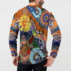 Custom NAIDOC Week 2024 GWS Giants Button Sweatshirt Australia Aboriginal Dot Painting