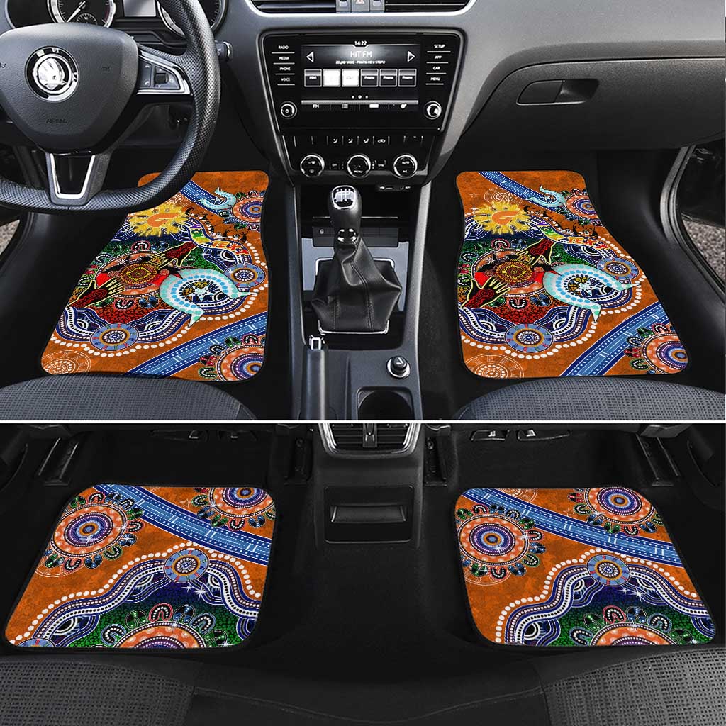 Custom NAIDOC Week 2024 GWS Giants Car Mats Australia Aboriginal Dot Painting