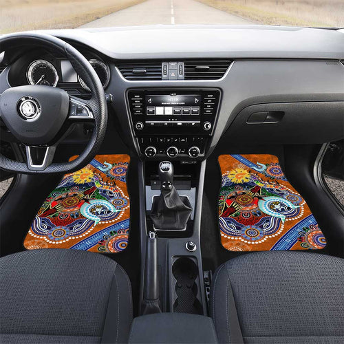 Custom NAIDOC Week 2024 GWS Giants Car Mats Australia Aboriginal Dot Painting
