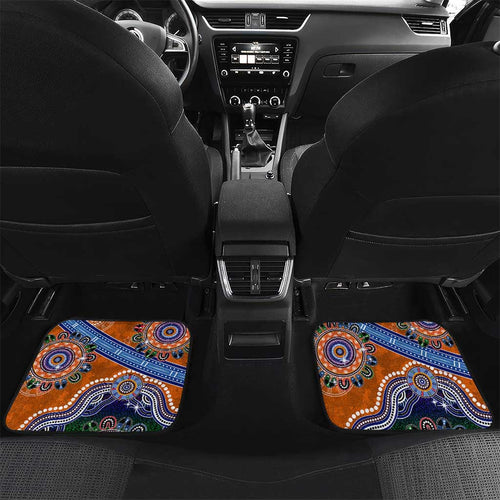 Custom NAIDOC Week 2024 GWS Giants Car Mats Australia Aboriginal Dot Painting
