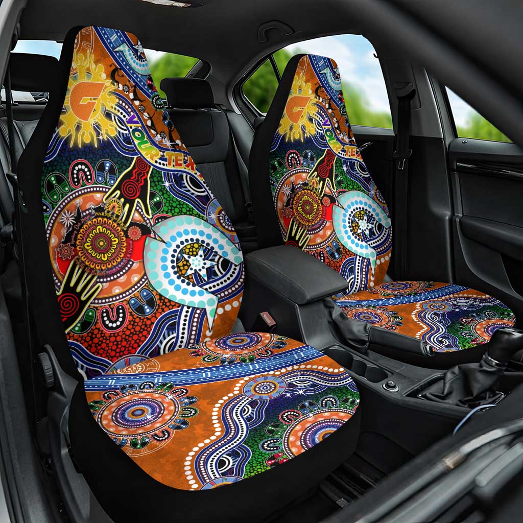 Custom NAIDOC Week 2024 GWS Giants Car Seat Cover Australia Aboriginal Dot Painting