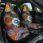 Custom NAIDOC Week 2024 GWS Giants Car Seat Cover Australia Aboriginal Dot Painting