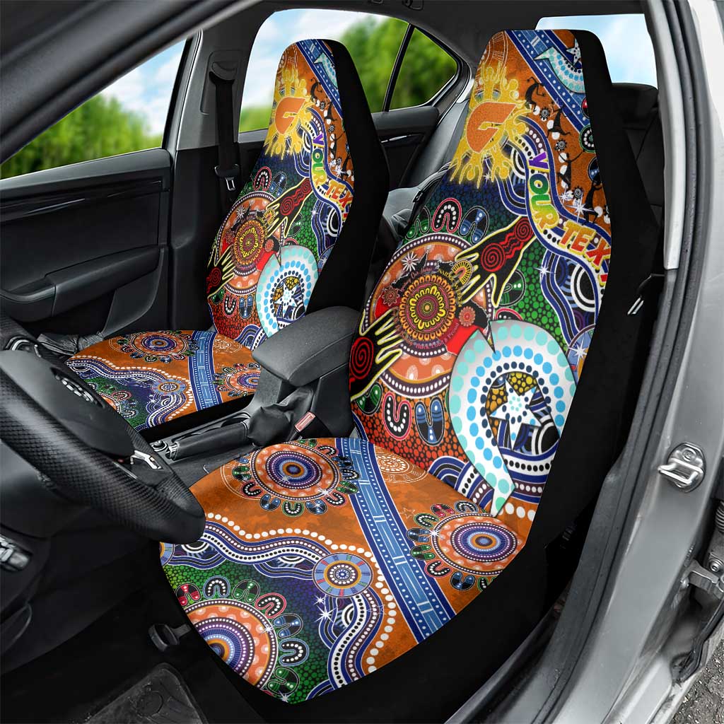 Custom NAIDOC Week 2024 GWS Giants Car Seat Cover Australia Aboriginal Dot Painting