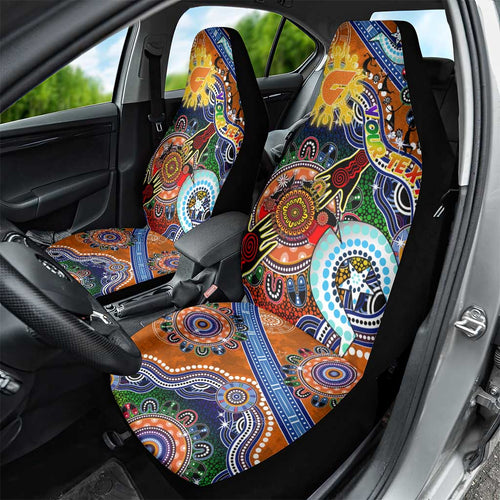 Custom NAIDOC Week 2024 GWS Giants Car Seat Cover Australia Aboriginal Dot Painting