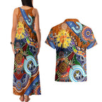 Custom NAIDOC Week 2024 GWS Giants Couples Matching Tank Maxi Dress and Hawaiian Shirt Australia Aboriginal Dot Painting