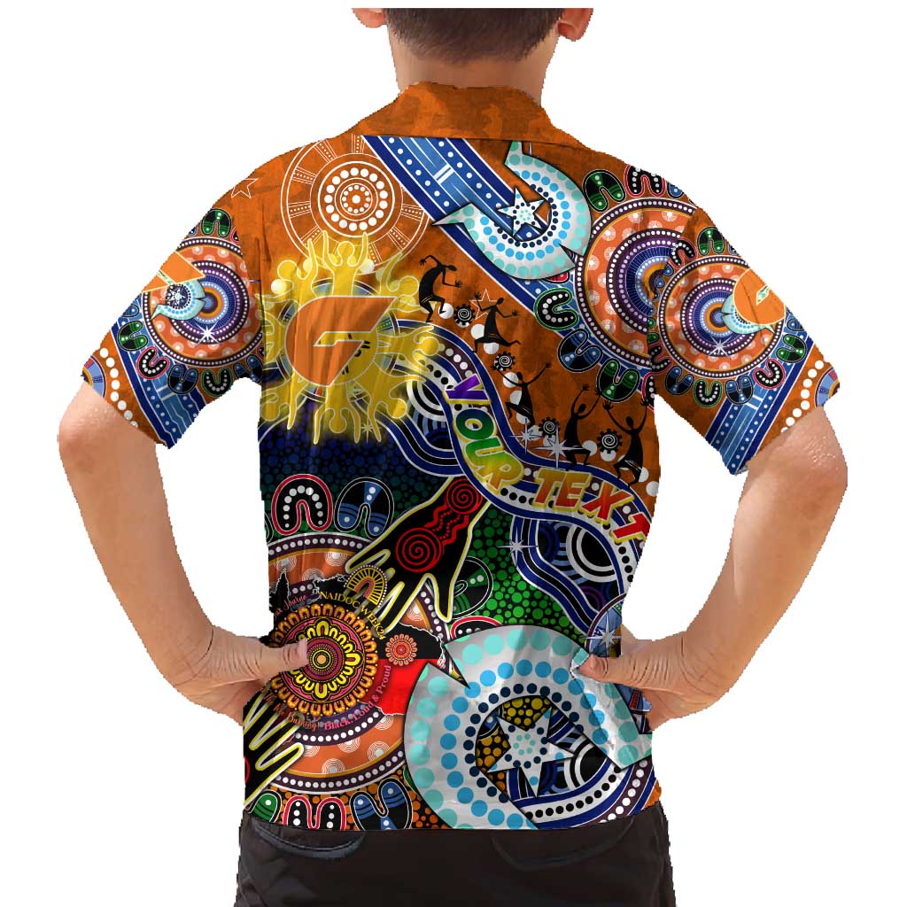 Custom NAIDOC Week 2024 GWS Giants Family Matching Mermaid Dress and Hawaiian Shirt Australia Aboriginal Dot Painting