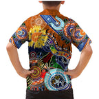 Custom NAIDOC Week 2024 GWS Giants Family Matching Mermaid Dress and Hawaiian Shirt Australia Aboriginal Dot Painting