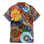 Custom NAIDOC Week 2024 GWS Giants Family Matching Mermaid Dress and Hawaiian Shirt Australia Aboriginal Dot Painting