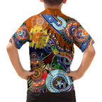 Custom NAIDOC Week 2024 GWS Giants Family Matching Off Shoulder Maxi Dress and Hawaiian Shirt Australia Aboriginal Dot Painting