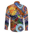 Custom NAIDOC Week 2024 GWS Giants Family Matching Short Sleeve Bodycon Dress and Hawaiian Shirt Australia Aboriginal Dot Painting