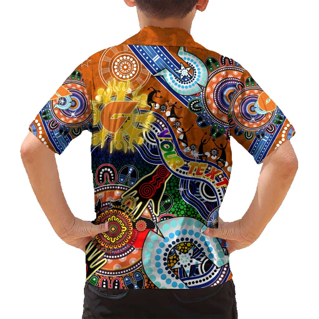 Custom NAIDOC Week 2024 GWS Giants Family Matching Summer Maxi Dress and Hawaiian Shirt Australia Aboriginal Dot Painting