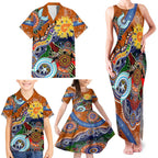 Custom NAIDOC Week 2024 GWS Giants Family Matching Tank Maxi Dress and Hawaiian Shirt Australia Aboriginal Dot Painting
