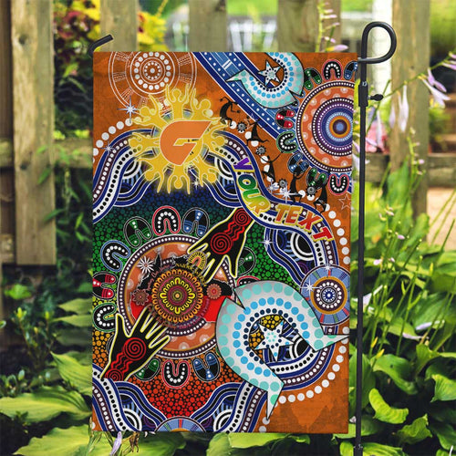 Custom NAIDOC Week 2024 GWS Giants Garden Flag Australia Aboriginal Dot Painting