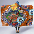 Custom NAIDOC Week 2024 GWS Giants Hooded Blanket Australia Aboriginal Dot Painting