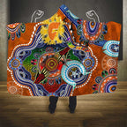 Custom NAIDOC Week 2024 GWS Giants Hooded Blanket Australia Aboriginal Dot Painting