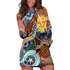 Custom NAIDOC Week 2024 GWS Giants Hoodie Dress Australia Aboriginal Dot Painting