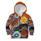 Custom NAIDOC Week 2024 GWS Giants Kid Hoodie Australia Aboriginal Dot Painting