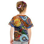 Custom NAIDOC Week 2024 GWS Giants Kid T Shirt Australia Aboriginal Dot Painting