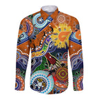 Custom NAIDOC Week 2024 GWS Giants Long Sleeve Button Shirt Australia Aboriginal Dot Painting
