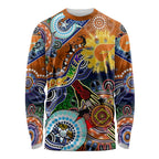 Custom NAIDOC Week 2024 GWS Giants Long Sleeve Shirt Australia Aboriginal Dot Painting