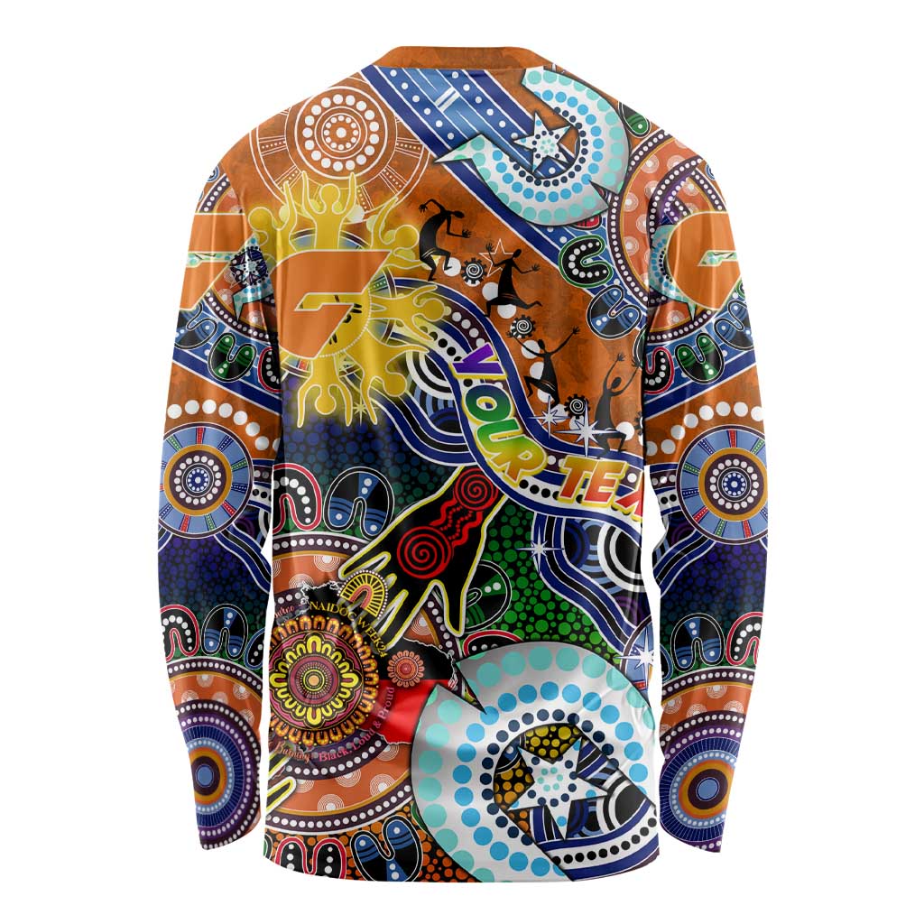 Custom NAIDOC Week 2024 GWS Giants Long Sleeve Shirt Australia Aboriginal Dot Painting