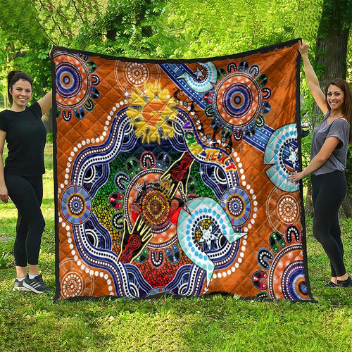 Custom NAIDOC Week 2024 GWS Giants Quilt Australia Aboriginal Dot Painting