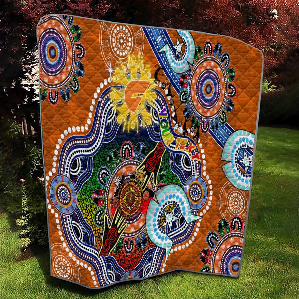 Custom NAIDOC Week 2024 GWS Giants Quilt Australia Aboriginal Dot Painting