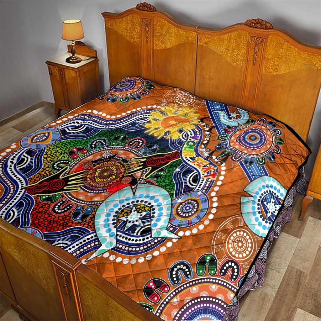 Custom NAIDOC Week 2024 GWS Giants Quilt Australia Aboriginal Dot Painting